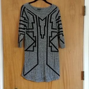 Express Aztec design sweater dress